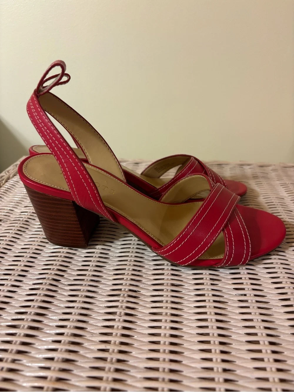 Talbots Red Slingback Sandals